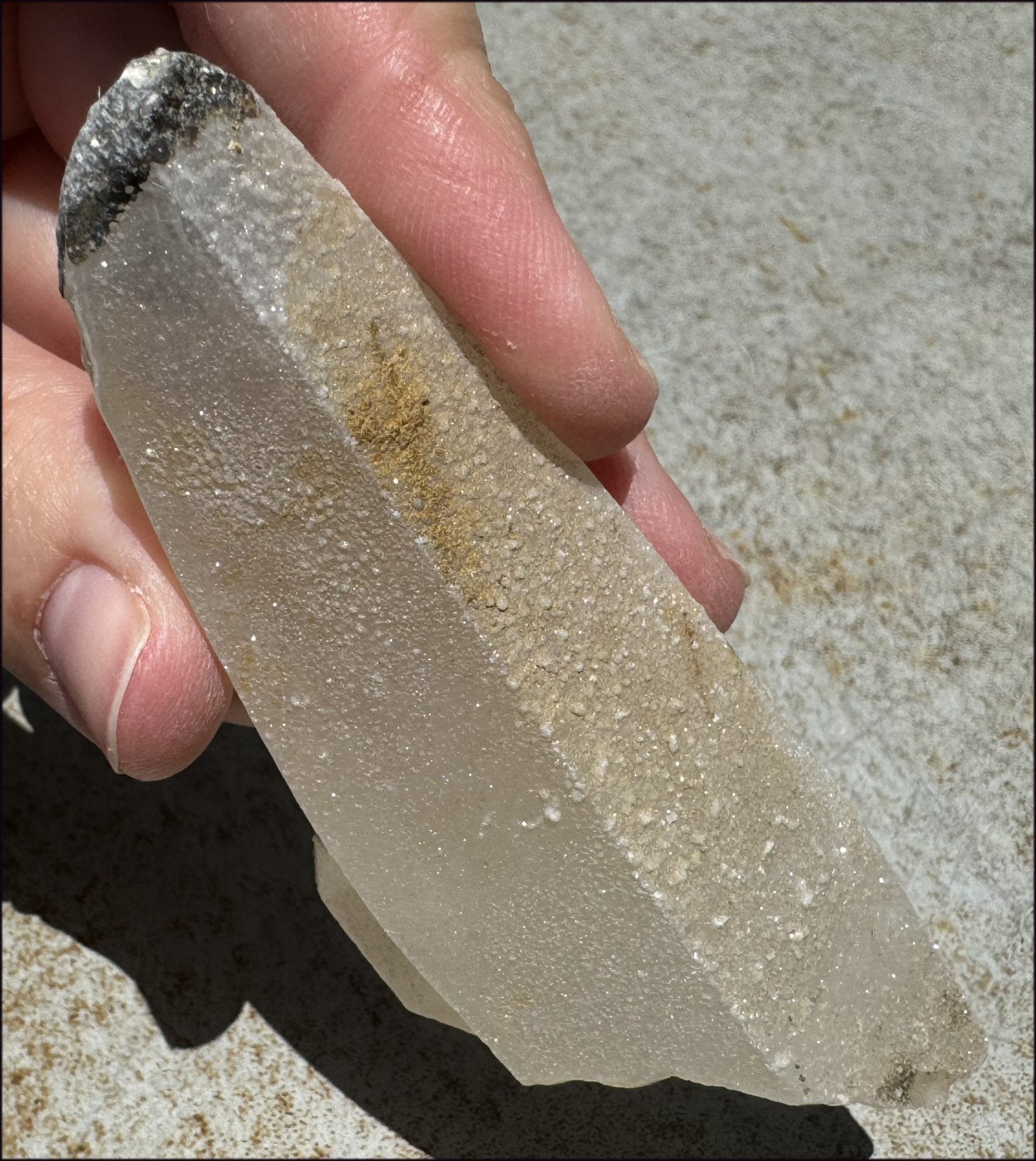 ~Intense Energy~ Self-Healed Tabular Mongolian Quartz with Bridge Crystal