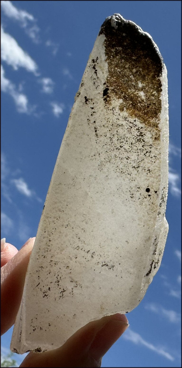 ~Intense Energy~ Self-Healed Tabular Mongolian Quartz with Bridge Crystal