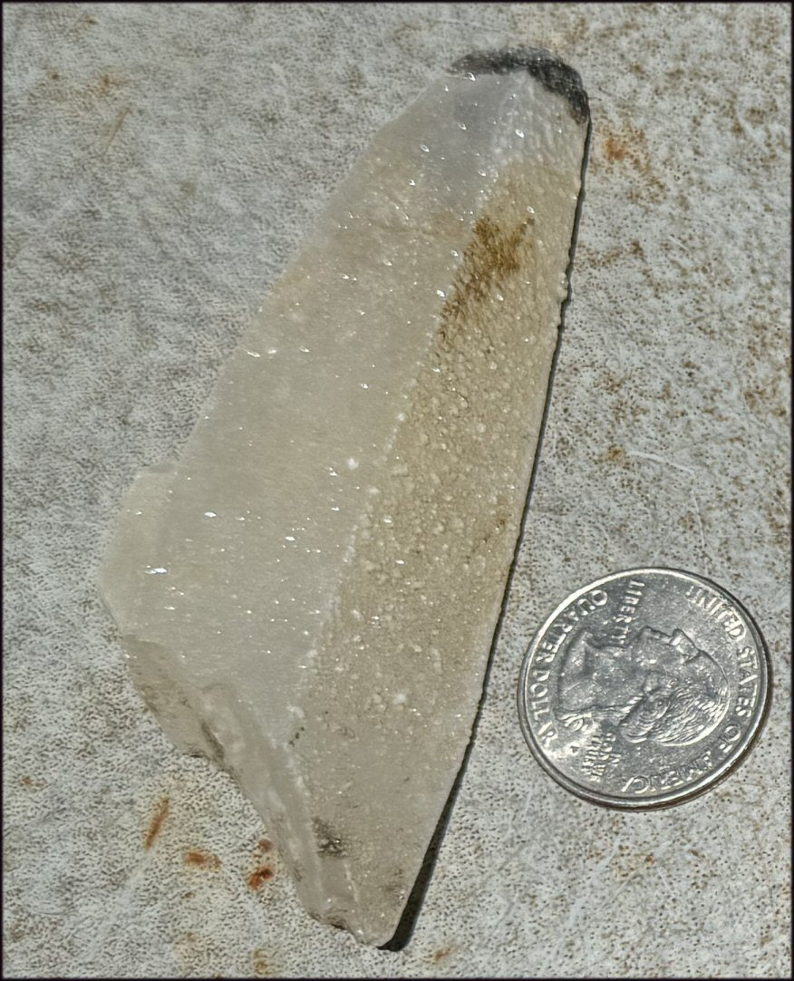 ~Intense Energy~ Self-Healed Tabular Mongolian Quartz with Bridge Crystal