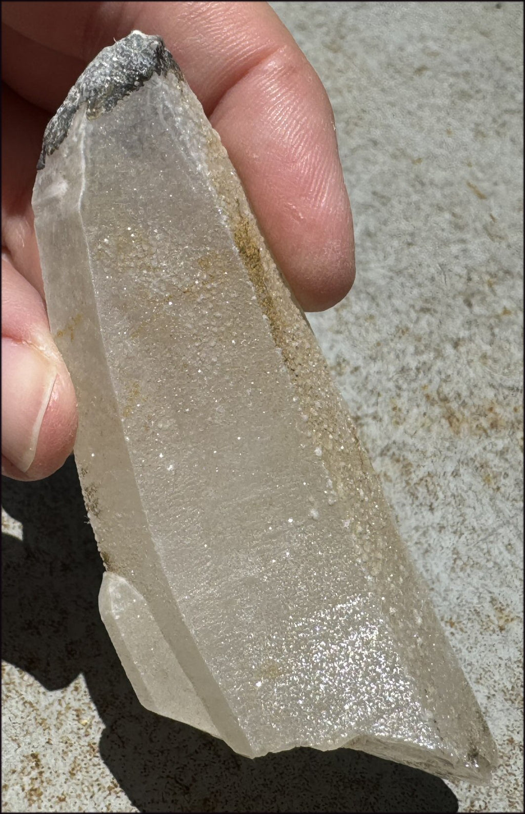 ~Intense Energy~ Self-Healed Tabular Mongolian Quartz with Bridge Crystal