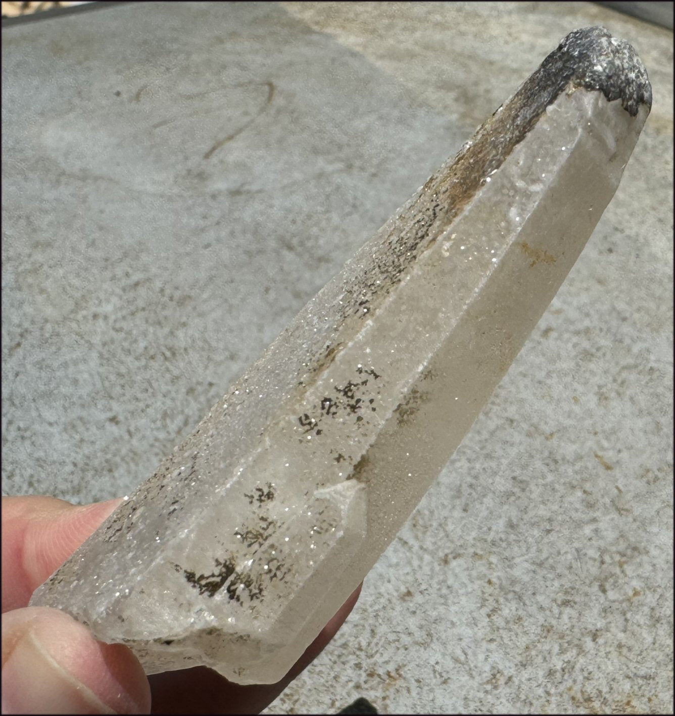 ~Intense Energy~ Self-Healed Tabular Mongolian Quartz with Bridge Crystal