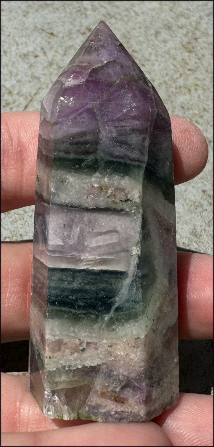 FLUORITE Crystal Obelisk - Peace & Calm, Great for meditation!