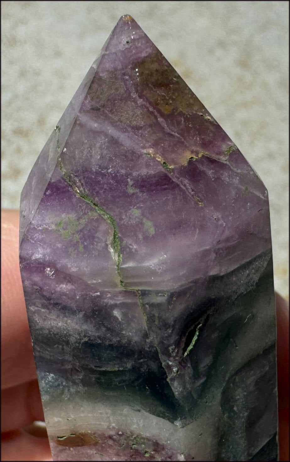 FLUORITE Crystal Obelisk - Peace & Calm, Great for meditation!