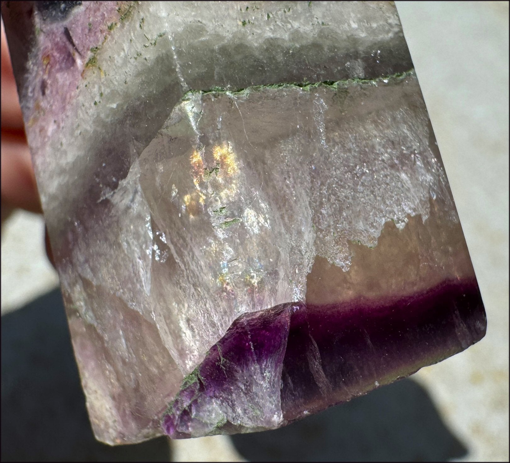 FLUORITE Crystal Obelisk - Peace & Calm, Great for meditation!