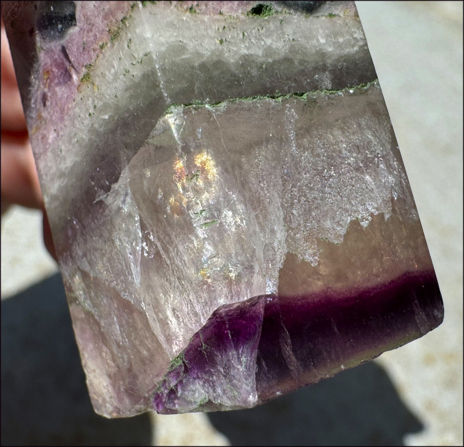 FLUORITE Crystal Obelisk - Peace & Calm, Great for meditation!