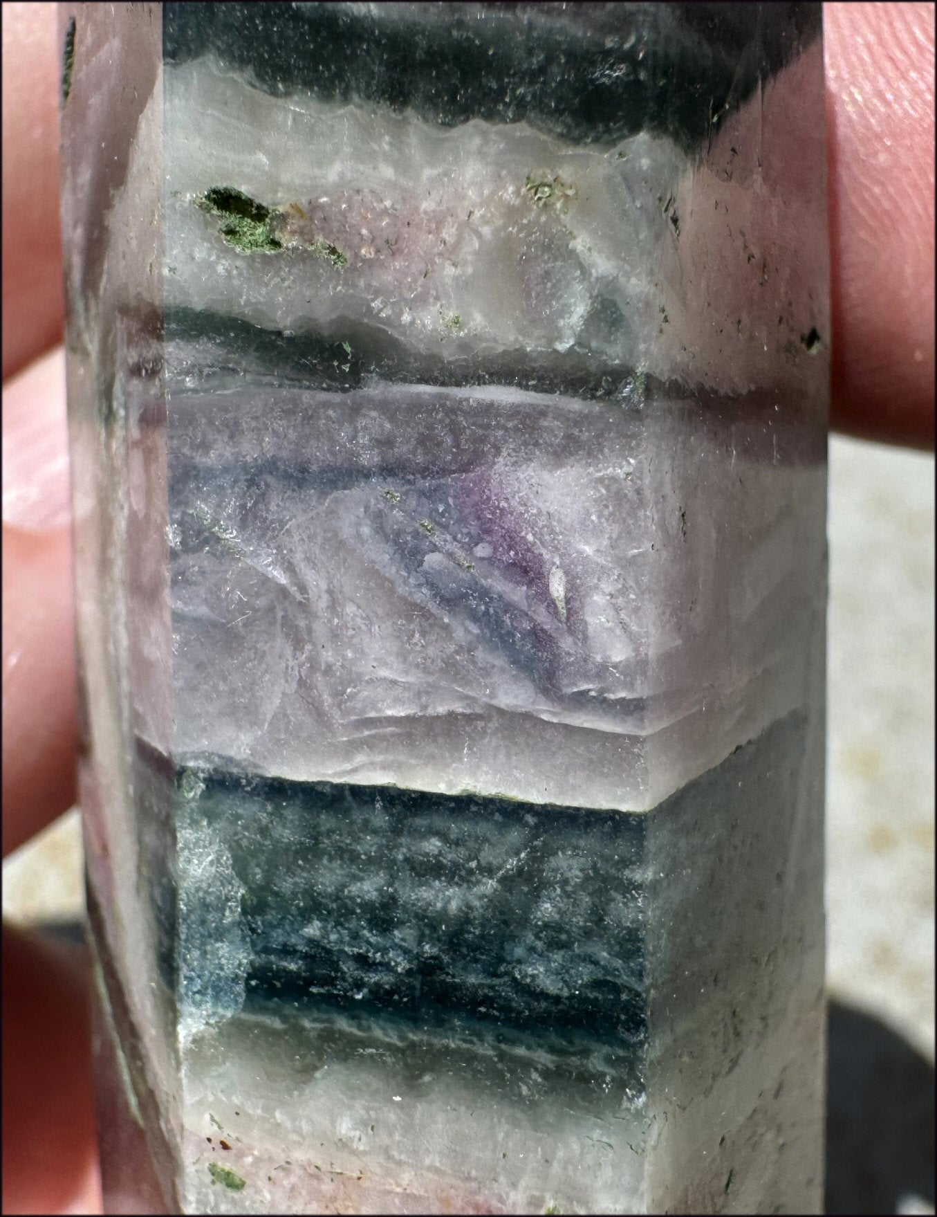 FLUORITE Crystal Obelisk - Peace & Calm, Great for meditation!