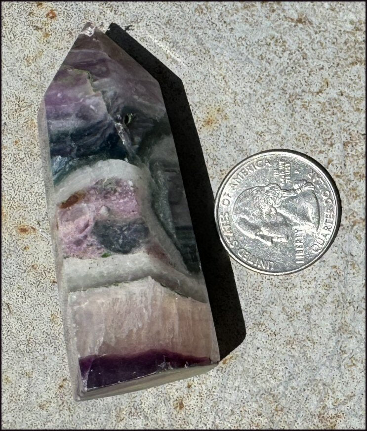 FLUORITE Crystal Obelisk - Peace & Calm, Great for meditation!