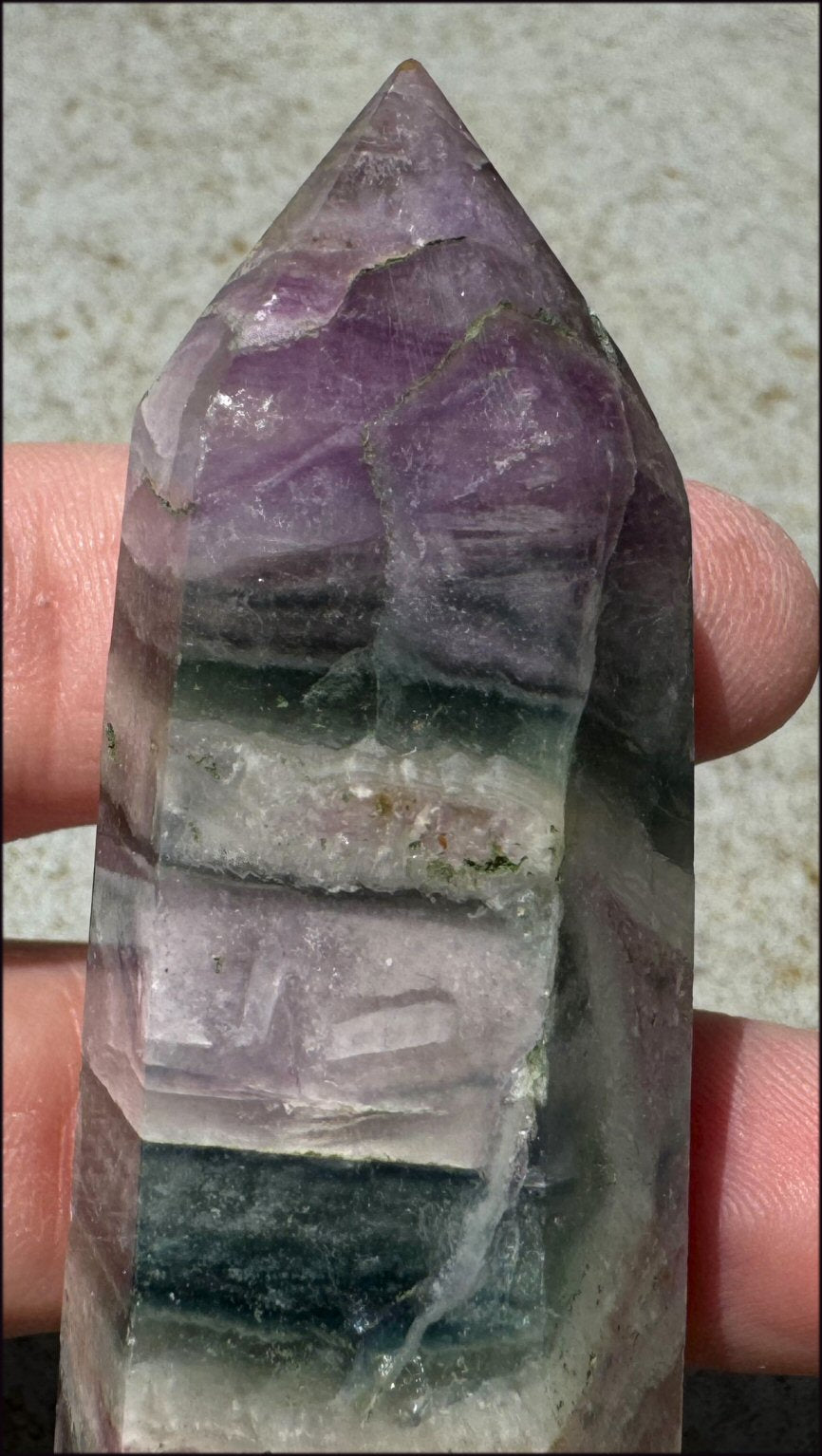 FLUORITE Crystal Obelisk - Peace & Calm, Great for meditation!