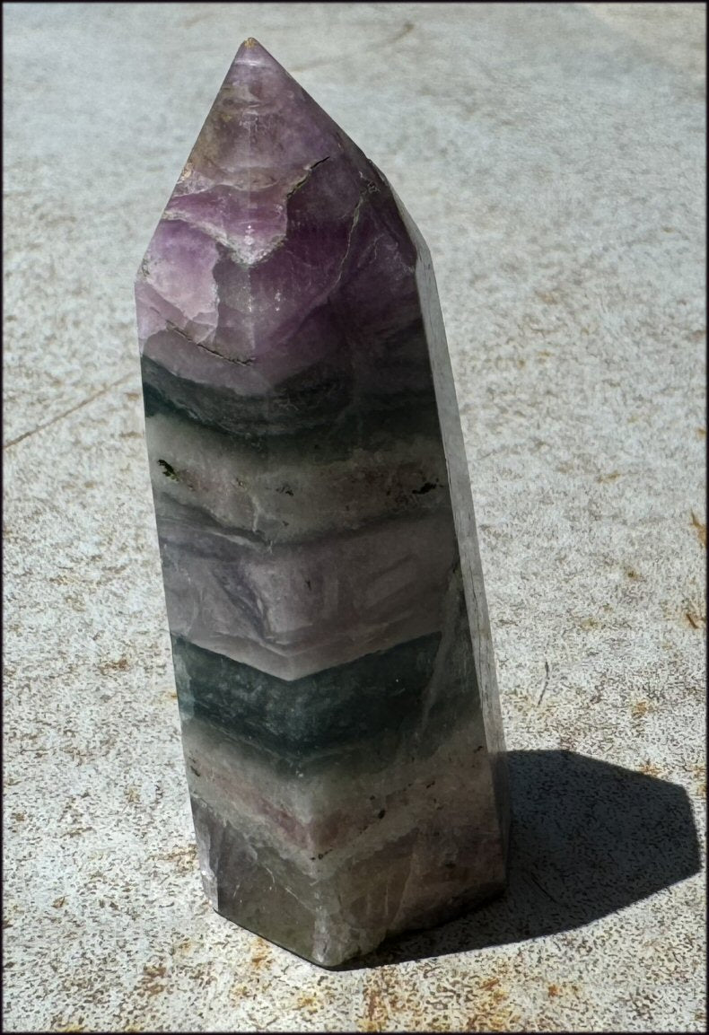 FLUORITE Crystal Obelisk - Peace & Calm, Great for meditation!