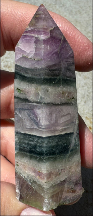 FLUORITE Crystal Obelisk - Peace & Calm, Great for meditation!