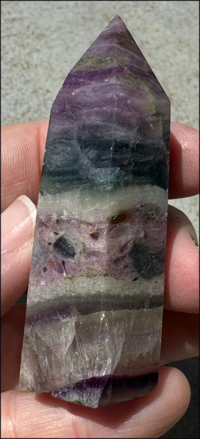 FLUORITE Crystal Obelisk - Peace & Calm, Great for meditation!