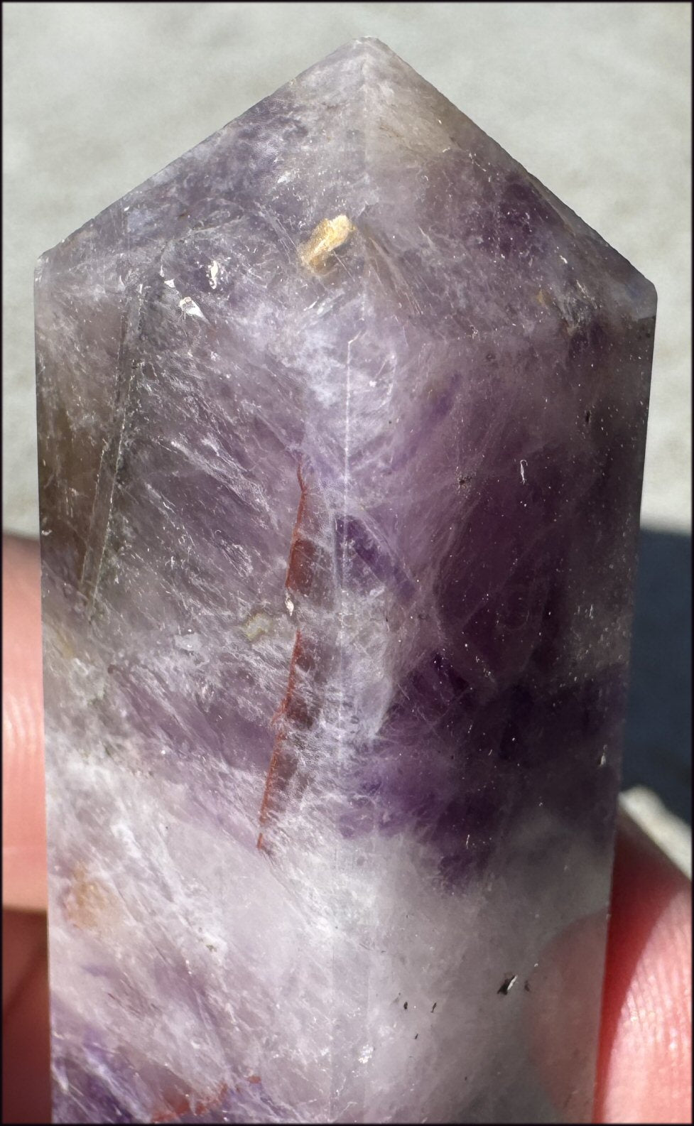 Polished Brazilian Super 7 Crystal Obelisk - AKA Melody's Stone