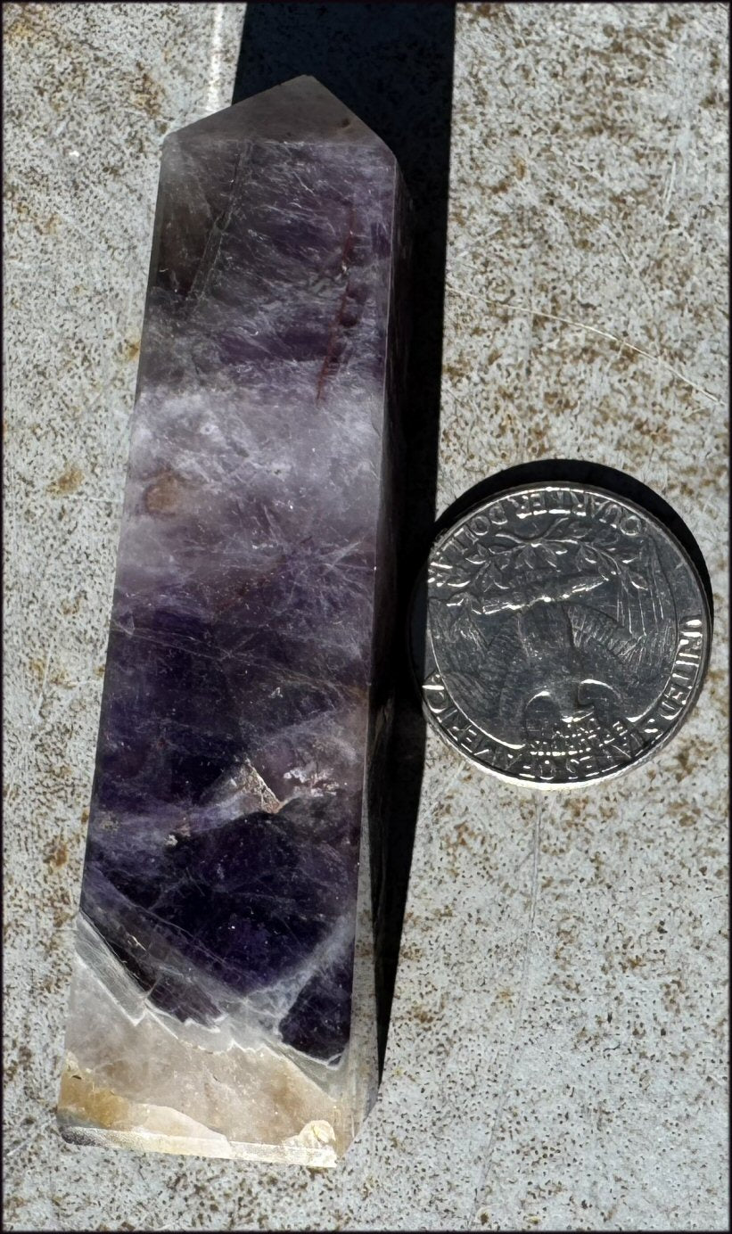 Polished Brazilian Super 7 Crystal Obelisk - AKA Melody's Stone