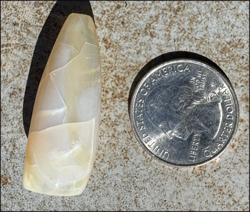 Opal Belemnite Fossil Tip with Purple Fire/Flash - Love, Open to new ideas