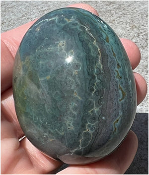 ~Stunning~ Bloodstone + Ocean Jasper Mix Crystal Palm Stone