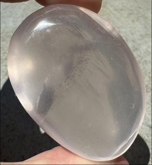 Gorgeous ~Gemmy~ Madagascar ROSE QUARTZ Crystal Palm Stone