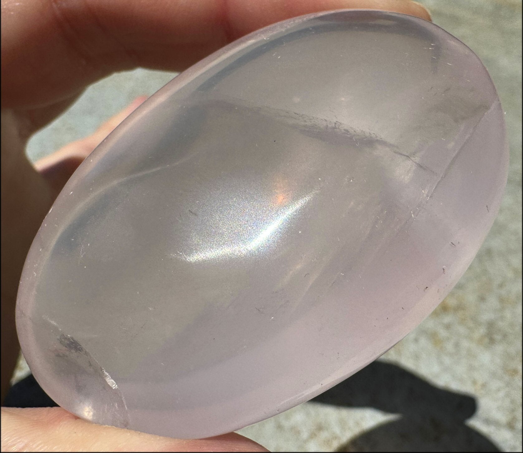 Gorgeous ~Gemmy~ Madagascar ROSE QUARTZ Crystal Palm Stone