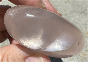 Gorgeous ~Gemmy~ Madagascar ROSE QUARTZ Crystal Palm Stone