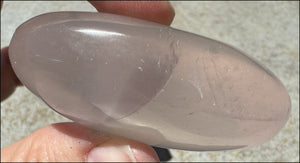 Gorgeous ~Gemmy~ Madagascar ROSE QUARTZ Crystal Palm Stone