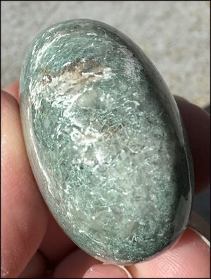 Celadonite Pocket / Palm Stone - Connect with Nature Beings, Heart Chakra