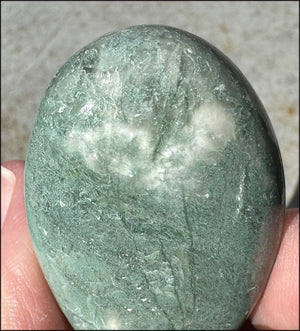 Celadonite Pocket / Palm Stone - Connect with Nature Beings, Heart Chakra