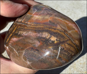 Lg. SUNSET JASPER Crystal Palm Stone - Tranquility, Re-focus