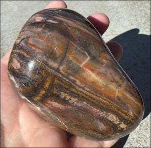 Lg. SUNSET JASPER Crystal Palm Stone - Tranquility, Re-focus