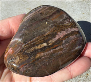 Lg. SUNSET JASPER Crystal Palm Stone - Tranquility, Re-focus