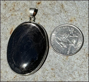 ~Flashy~ Hypersthene AKA Black Labradorite Crystal PENDANT - Repel negativity