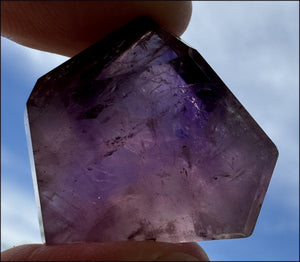 Brazilian Amethyst Collector's Crystal Point with PHANTOMS - with Synergy 18+ years