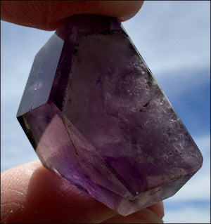 Brazilian Amethyst Collector's Crystal Point with PHANTOMS - with Synergy 18+ years