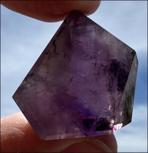 Brazilian Amethyst Collector's Crystal Point with PHANTOMS - with Synergy 18+ years