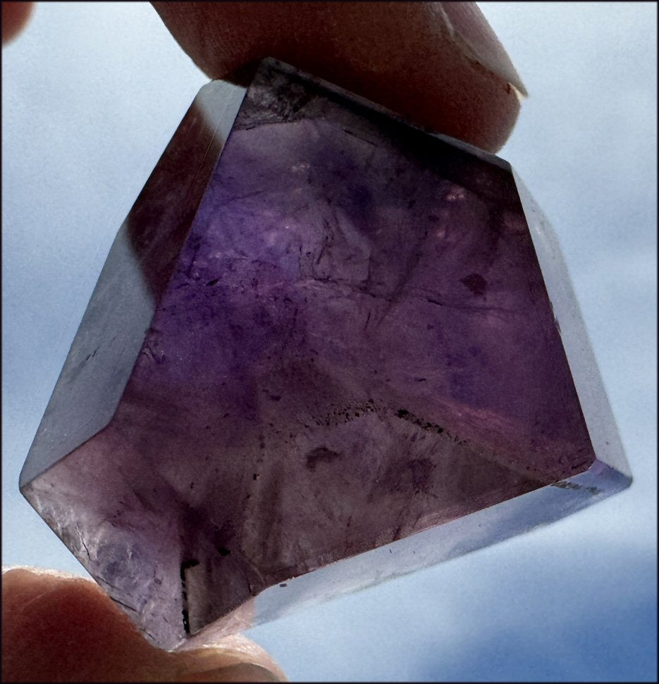 Brazilian Amethyst Collector's Crystal Point with PHANTOMS - with Synergy 18+ years