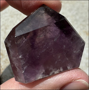 Brazilian Amethyst Collector's Crystal Point with PHANTOMS - with Synergy 18+ years