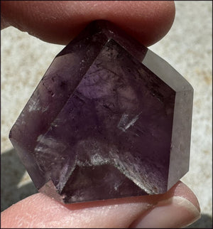 Brazilian Amethyst Collector's Crystal Point with PHANTOMS - with Synergy 18+ years