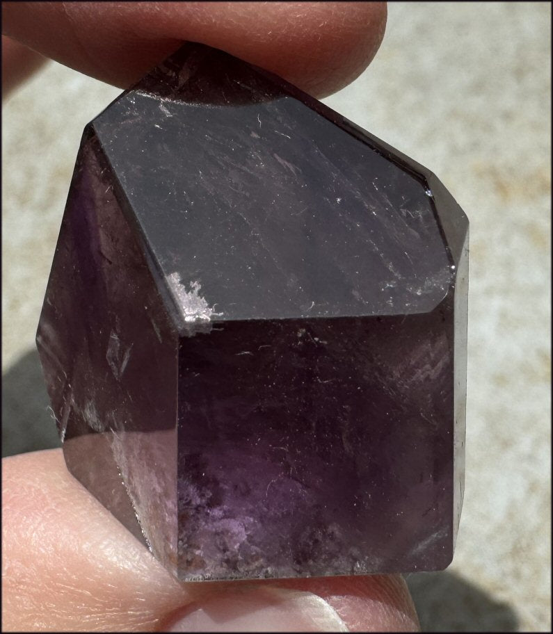 Brazilian Amethyst Collector's Crystal Point with PHANTOMS - with Synergy 18+ years