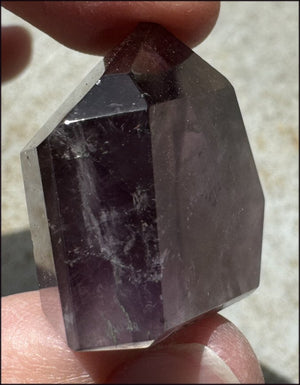 Brazilian Amethyst Collector's Crystal Point with PHANTOMS - with Synergy 18+ years