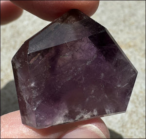 Brazilian Amethyst Collector's Crystal Point with PHANTOMS - with Synergy 18+ years