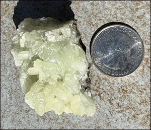 170ct PREHNITE with Epidote Specimen - Heart Chakra, Work thru Emotional Pain