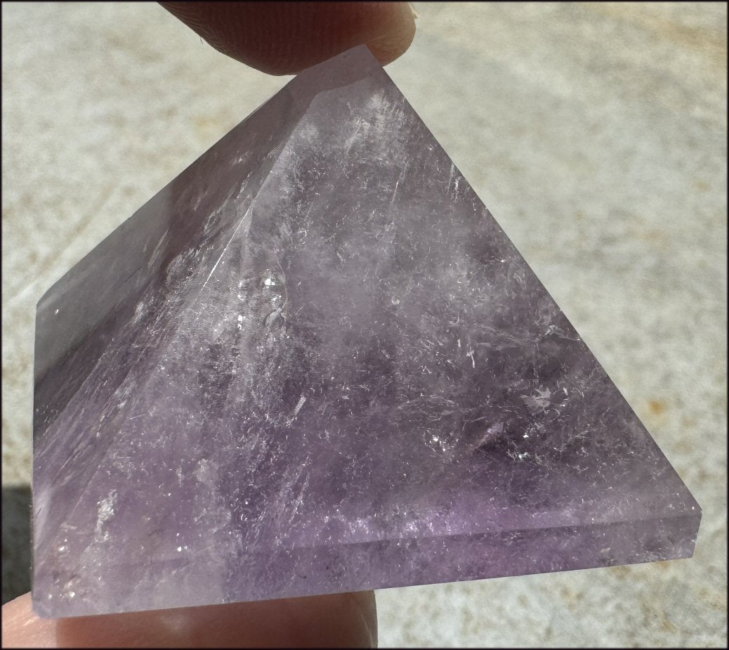 Brazilian Amethyst Crystal PYRAMID - Divine Guidance - with Synergy 16+ yrs