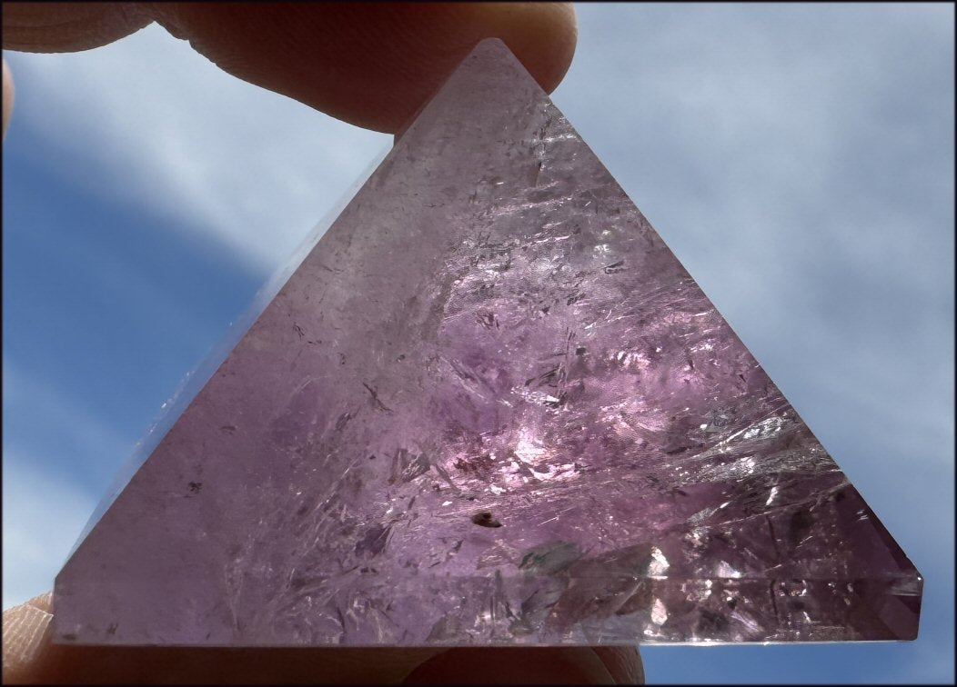 Brazilian Amethyst Crystal PYRAMID - Divine Guidance - with Synergy 16+ yrs