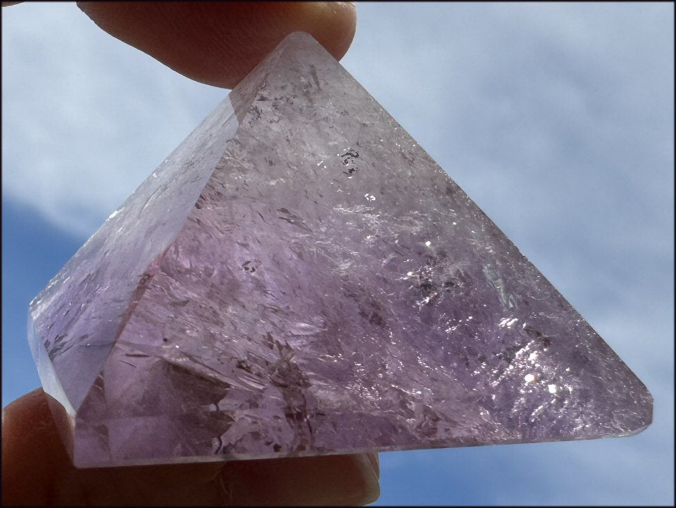 Brazilian Amethyst Crystal PYRAMID - Divine Guidance - with Synergy 16+ yrs