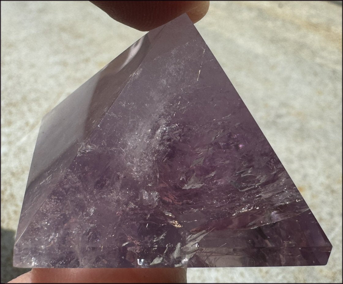 Brazilian Amethyst Crystal PYRAMID - Divine Guidance - with Synergy 16+ yrs