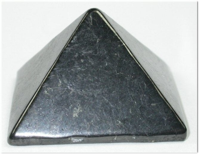 Russian SHUNGITE Crystal Pyramid - An excellent protection stone.