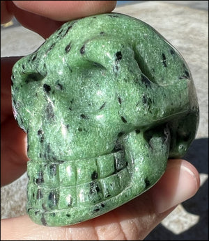 Rubycrosite Crystal Skull - Vitality, Awareness - with Synergy 7+ yrs