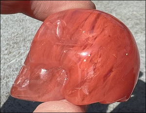 Strawberry Quartz CRYSTAL SKULL - Repel negative energies - with Synergy 6+ yrs