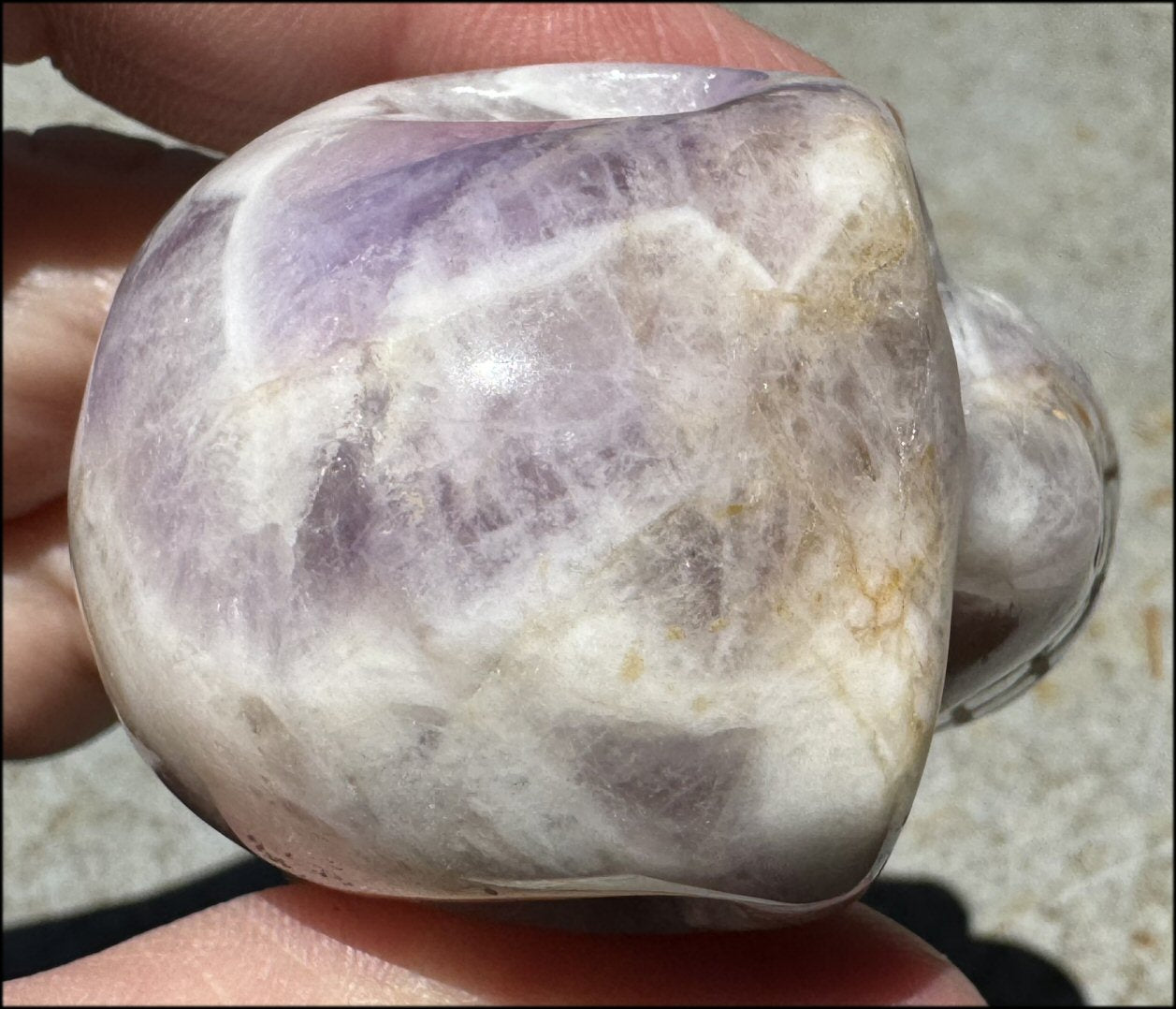 Chevron Amethyst Crystal Skull - Dream Work, Inner Journeying - with Synergy 7+yrs