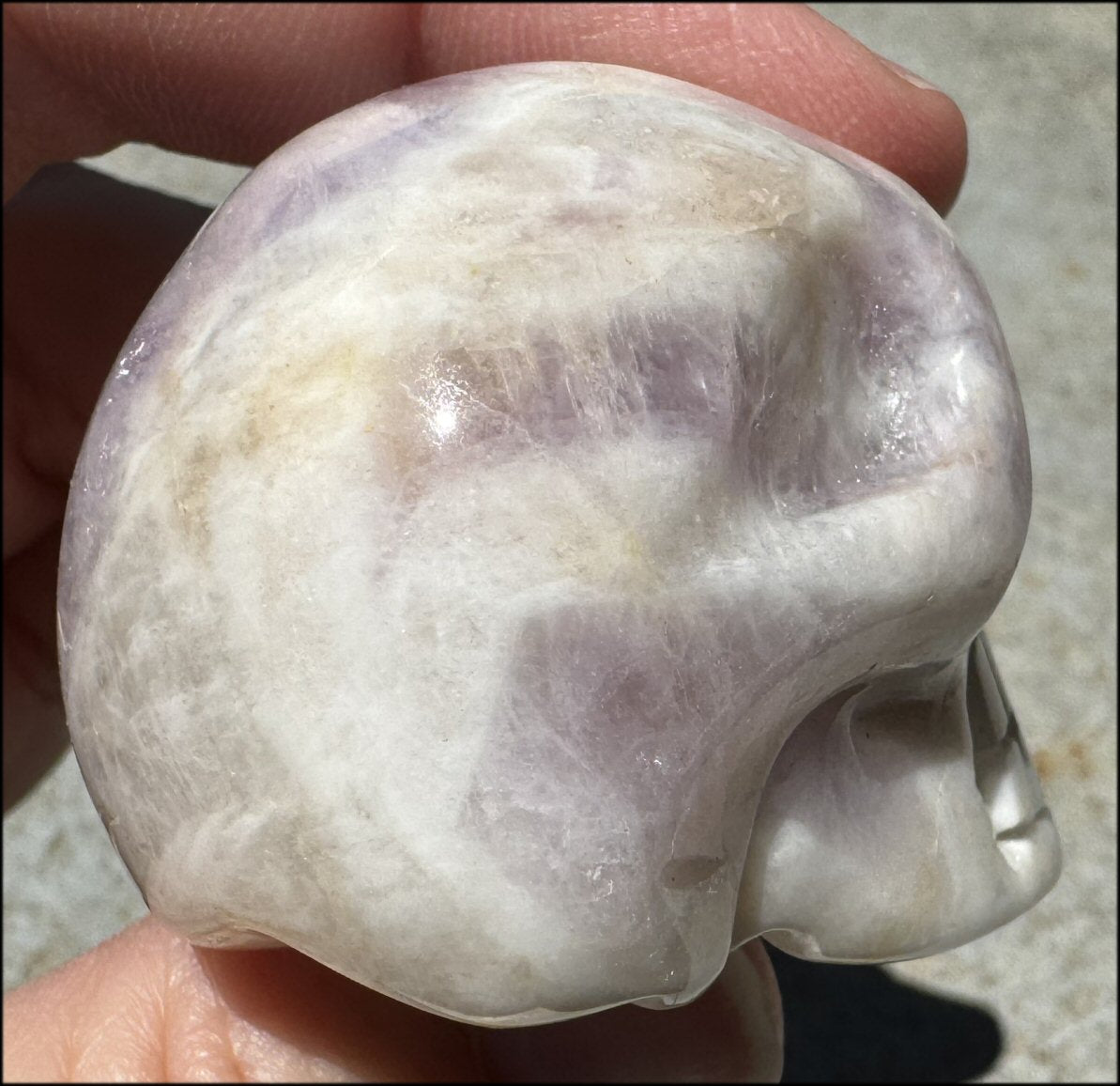 Chevron Amethyst Crystal Skull - Dream Work, Inner Journeying - with Synergy 7+yrs