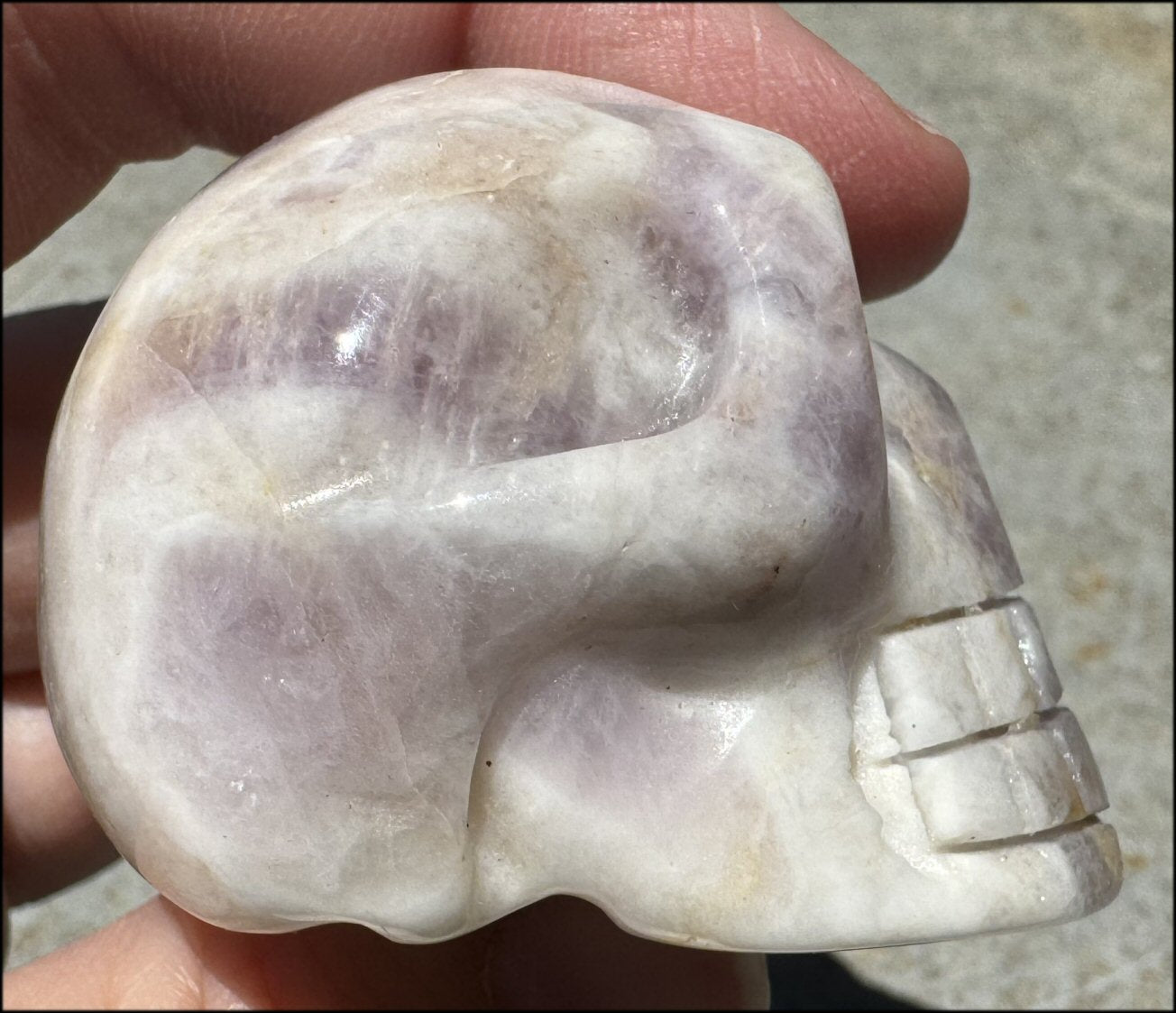 Chevron Amethyst Crystal Skull - Dream Work, Inner Journeying - with Synergy 7+yrs