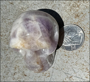 Chevron Amethyst Crystal Skull - Dream Work, Inner Journeying - with Synergy 7+yrs